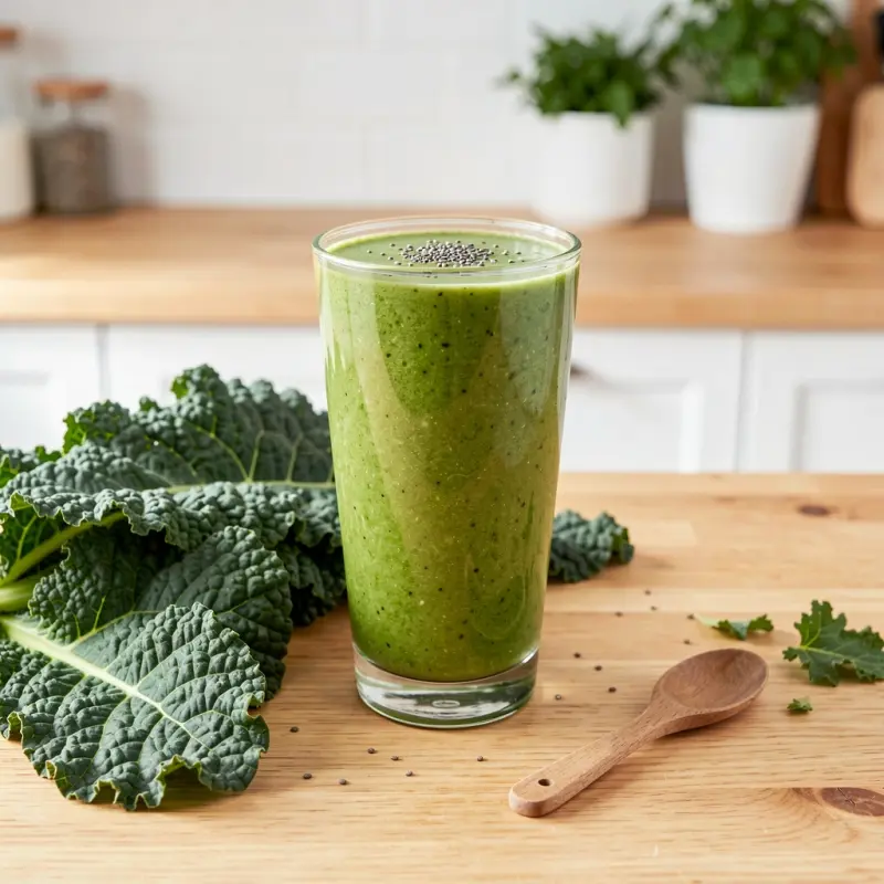 Jak przygotować fit smoothie z jarmużem i nasionami chia?