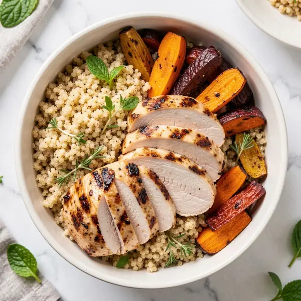 Jak skomponować idealny fit bowl z pieczonymi warzywami i kurczakiem?