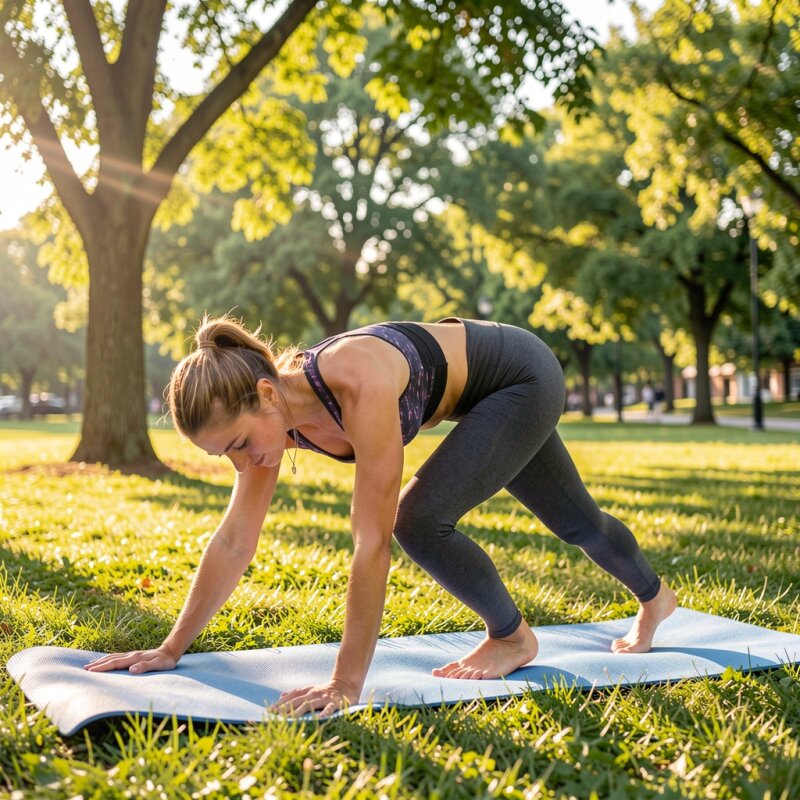 Trening mobilności i joga wspierająca wydolność biegacza.